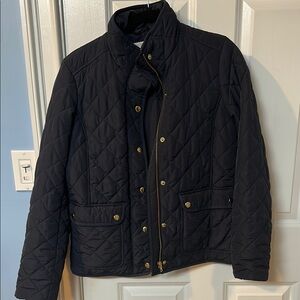 Navy Quilted Spring Jacket